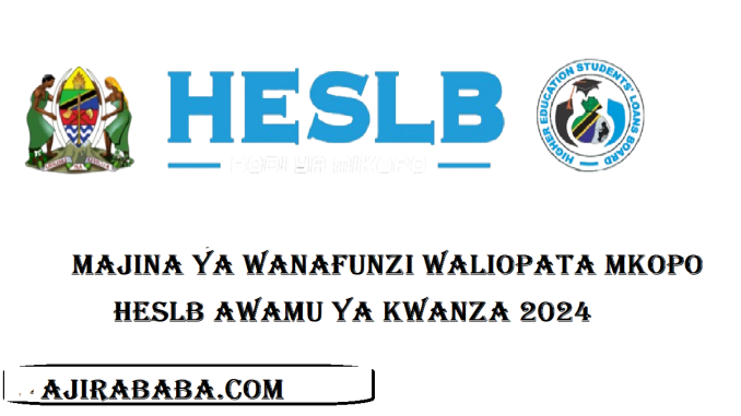 Majina ya Waliopata Mkopo 2024/2025 Awamu ya Pili, HESLB Second Batch